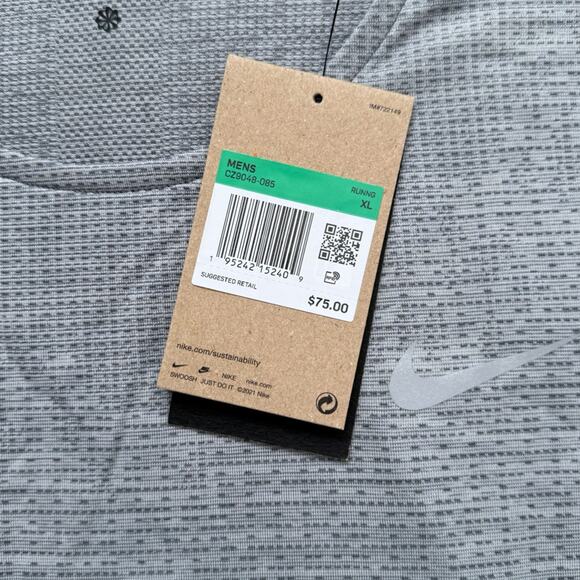 Nike Dri-FIT ADV Techknit Ultra Men's Training LS Tee Sz XL NWT Gray CZ9048-085 - Picture 4 of 10